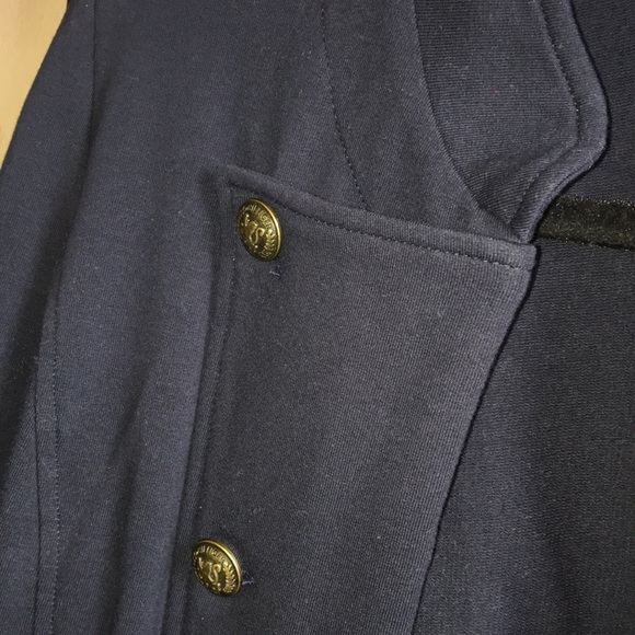 NWOT Tommy Hilfiger M navy blue military jacket - Picture 2 of 7